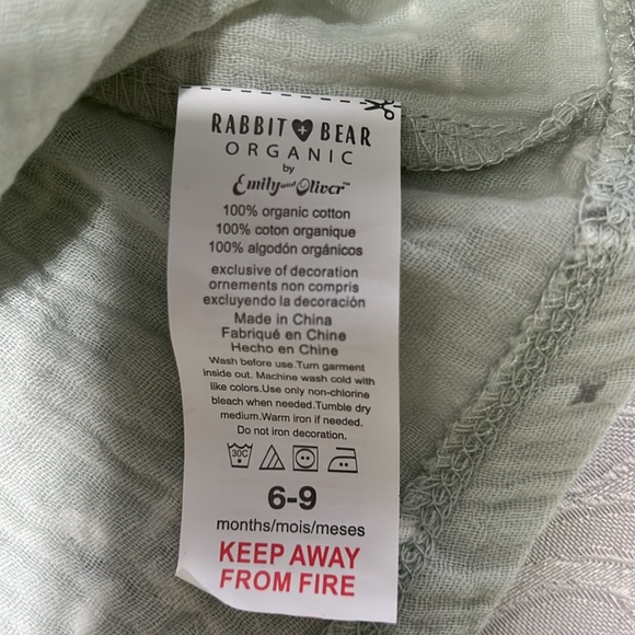 Baby girl sage green dress 100% cotton! New!! - Picture 3 of 5